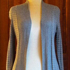 Belldini Gray Knit Open Front Cardigan, M, EUC